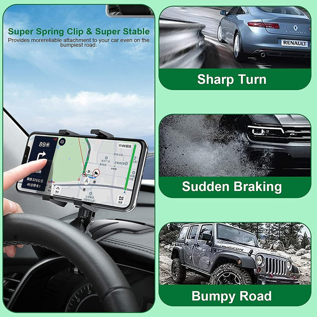 Universal Car Phone Holder Mount 360 Degree Rotation Dashboard Cell Phone Holder - ElectronicsAreFun