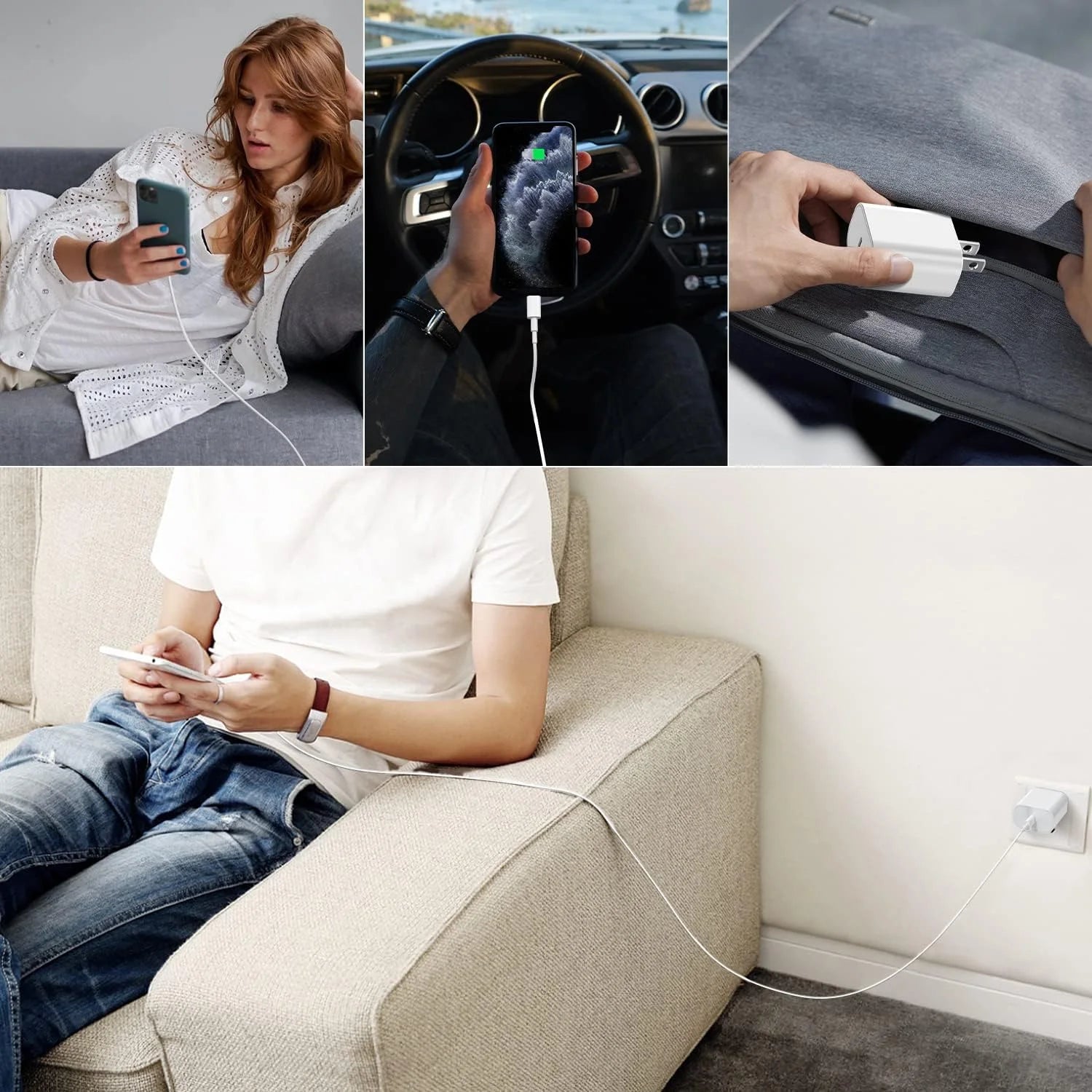 2Pack 20W Type C Charger Block with 6Ft USB C to L Cable, PD Fast Charger Compatible with Iphone, Ipad, Ipod - ElectronicsAreFun