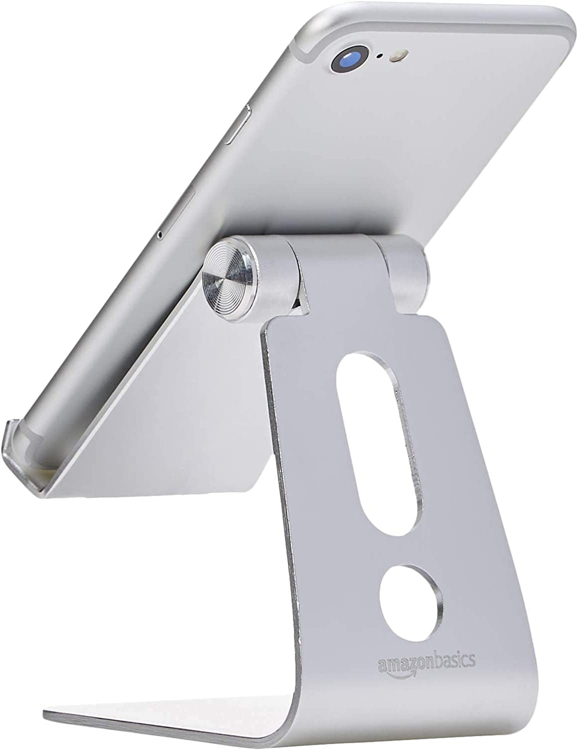 Adjustable Aluminum Phone Stand for Cell Phones, Iphone and Android, 3.15 X 2.87 X 3.74 Inch, Silver - ElectronicsAreFun