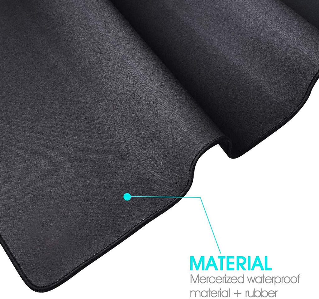 Large Gaming Mouse Pad (35.43 X 15.75 X 0.12Inch) Extended Ergonomic for Computers Thick Keyboard Mouse Mat Non - Slip Rubber Base Mousepad, Black - ElectronicsAreFun