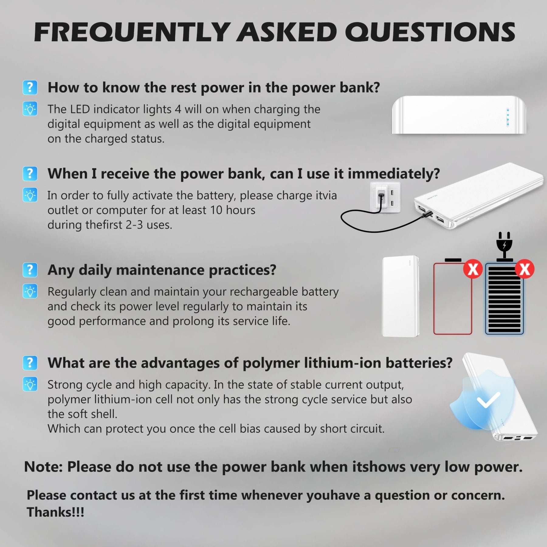 20000 Mah Portable Charger Power Bank Dual USB Battery Pack for Iphone, Ipad, Galaxy, Android, Pixel and Tablet (White) - ElectronicsAreFun