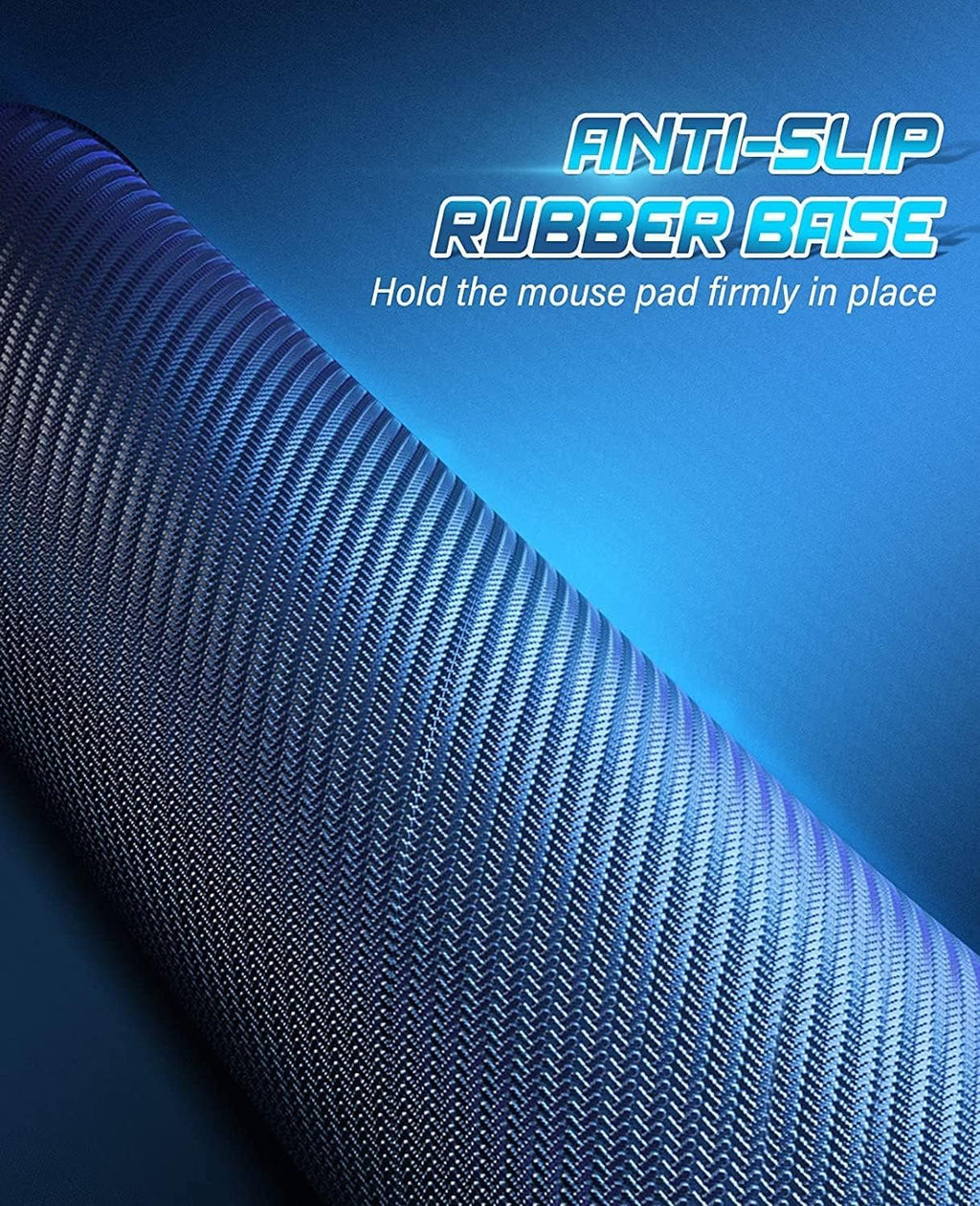 Computer Mouse Pad with Stitched Edges, Washable Mouse Mat with Superior Micro - Weave Cloth, Gaming Mouse Pad for Office & Home, Non - Slip Rubber Base, Black - ElectronicsAreFun