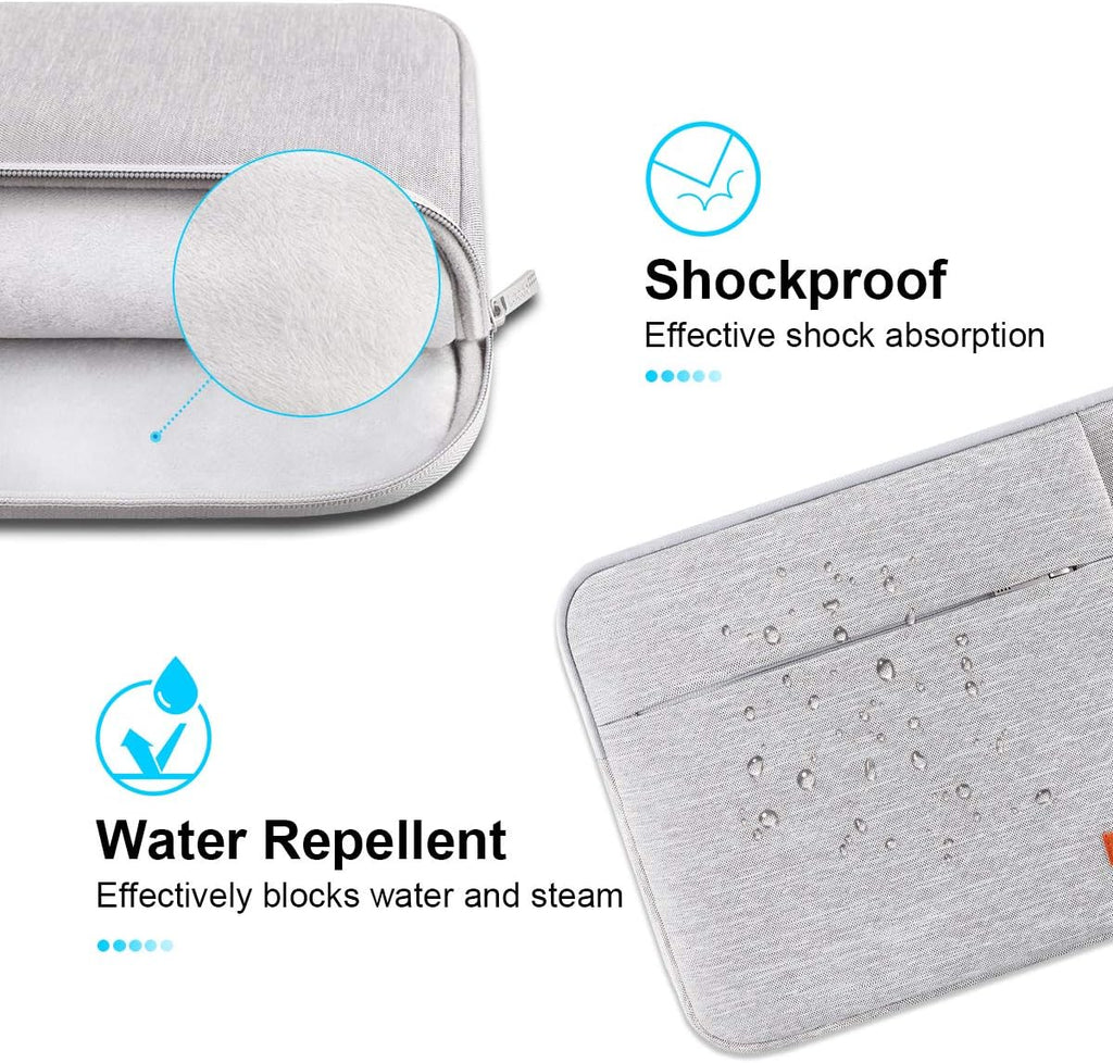 15 - 15.6 Inch Laptop Sleeve Case for Acer HP Lenovo Dell ASUS Laptop, Acer Aspire 15, HP Pavilion/Envy 15, Dell Inspiron/Latitude 15, Lenovo Ideapad 15, ASUS Zenbook 15 Computer Bag, Gray - ElectronicsAreFun