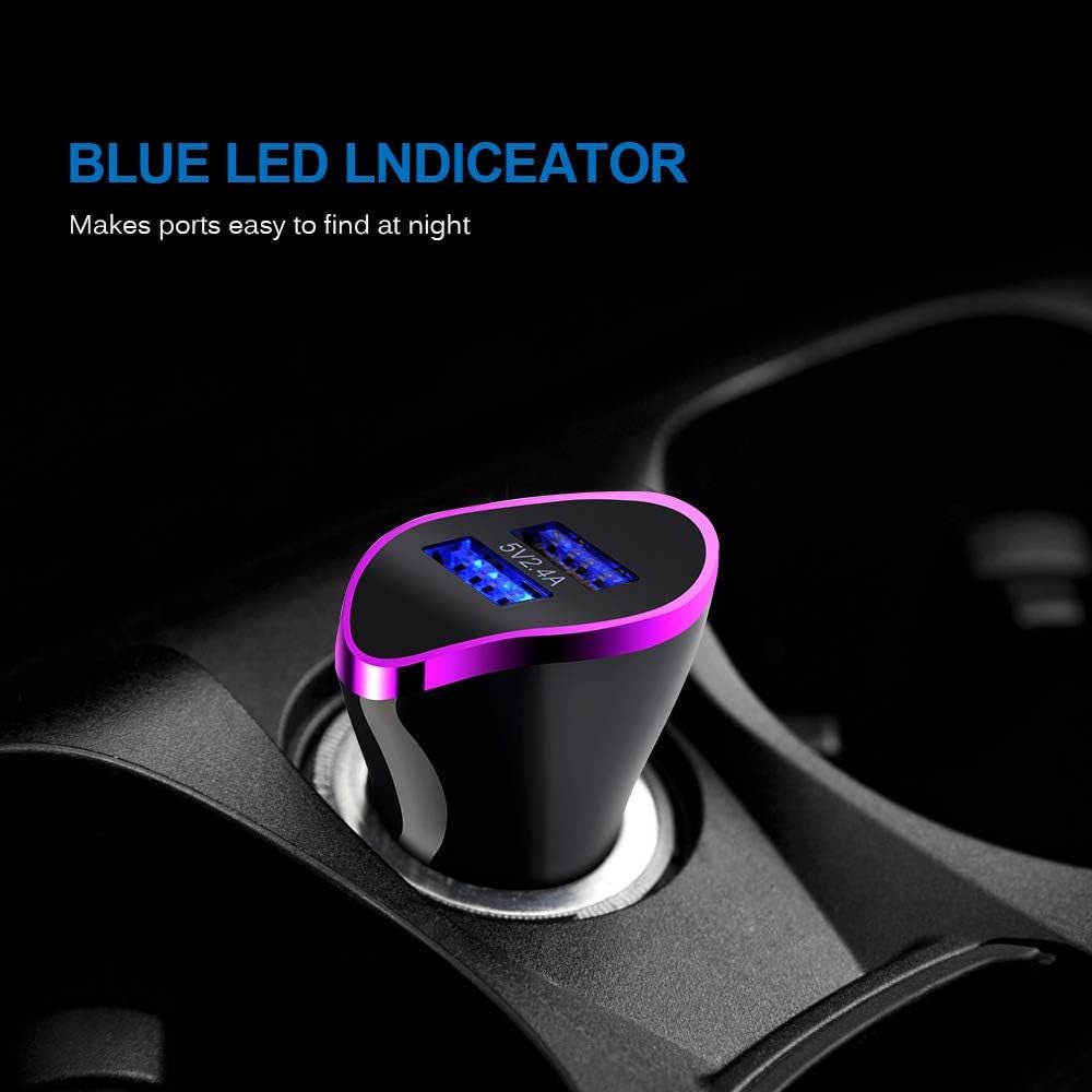 Dual USB Type C Car Charger Charging Block Wall Plug with 6Ft USB C Fast Charging Cable for Samsung S23 A54 A34 A53 A13 A23 A03S S22 S21 S20 FE S10 A13 A50 A51 A21,LG K51 Stylo 6 5 4 V50 G8 G7 Thinq - ElectronicsAreFun