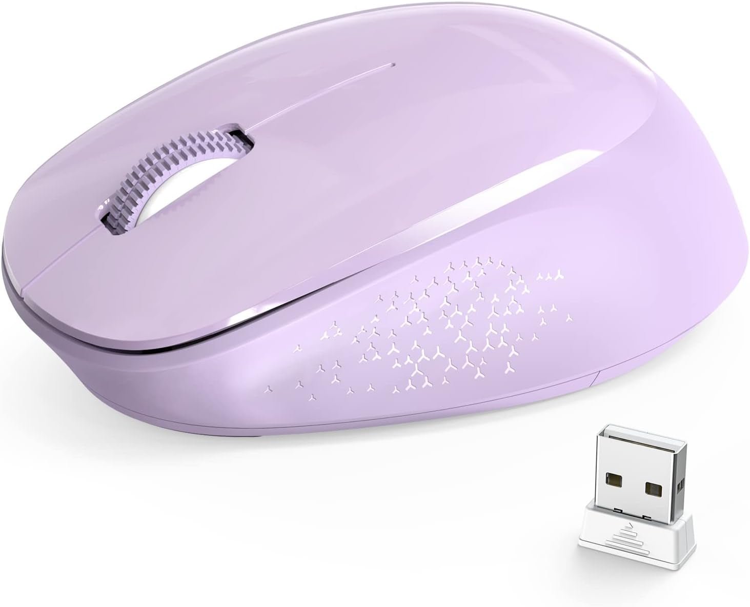 Wireless Mouse E702 2.4Ghz Portable Computer Mouse with USB Receiver, Comfortable Silent Mice for Laptop, Chromebook, PC, Notebook, Desktop, Windows, Mac (Purple) - ElectronicsAreFun