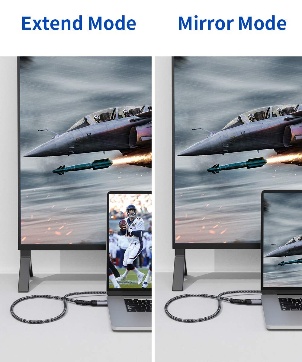 4K Displayport to HDMI Cable Adapter 10FT, DP to HDMI Male Video UHD 4K@30Hz/2K@60/1080P@120 Nylon DP to HDTV Uni - Directional Cord for Dell, Projector, Desktop, AMD, NVIDIA, Lenovo, HP, Thinkpad - ElectronicsAreFun