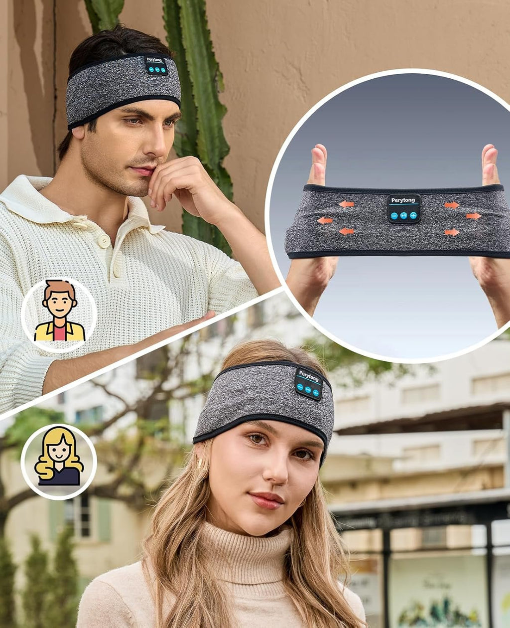 Bluetooth Sleep Headphones Headband with HD Speakers - Noise Cancelling, for Side Sleepers, Workout, Jogging, Yoga - ElectronicsAreFun