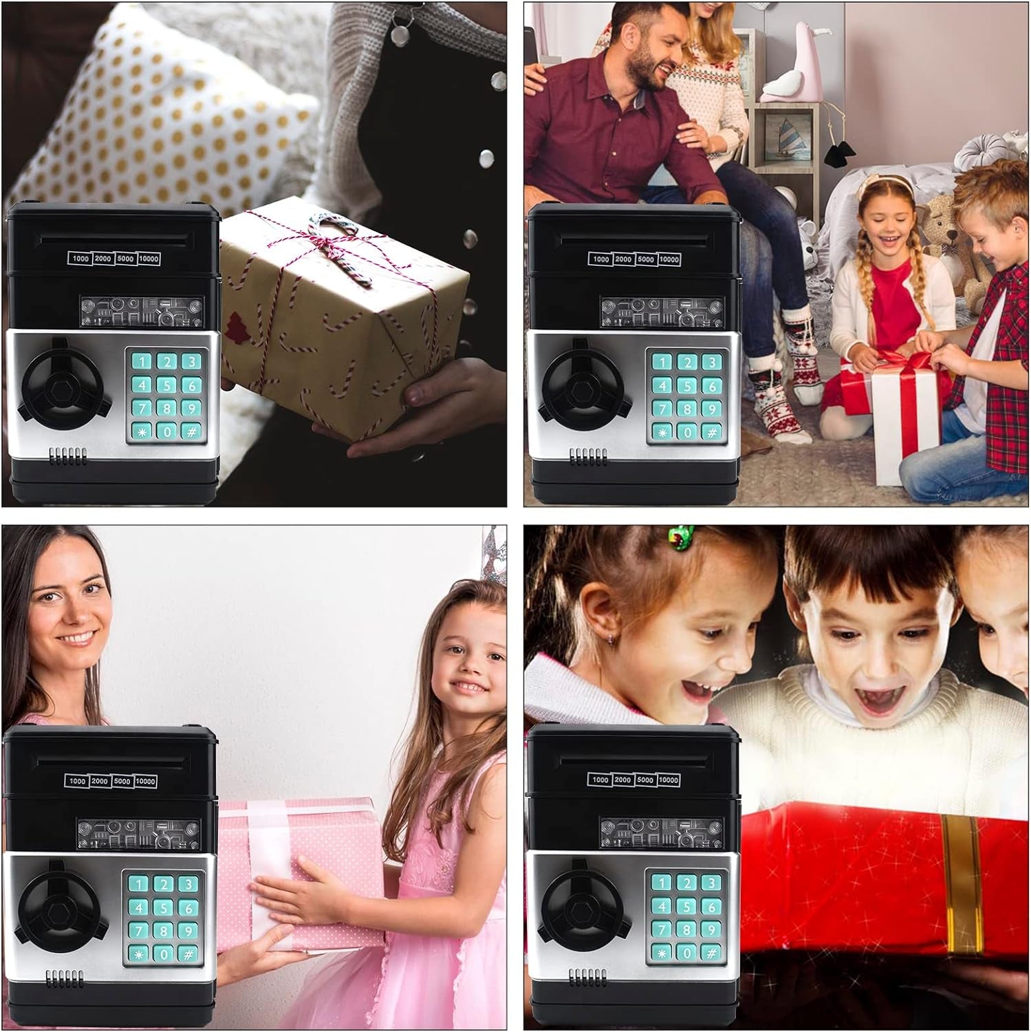 Piggy Bank for Kids, Electronic Password Code Money Bank ATM Bank Box Coin Bank for Children Boys and Girls (Black) - ElectronicsAreFun