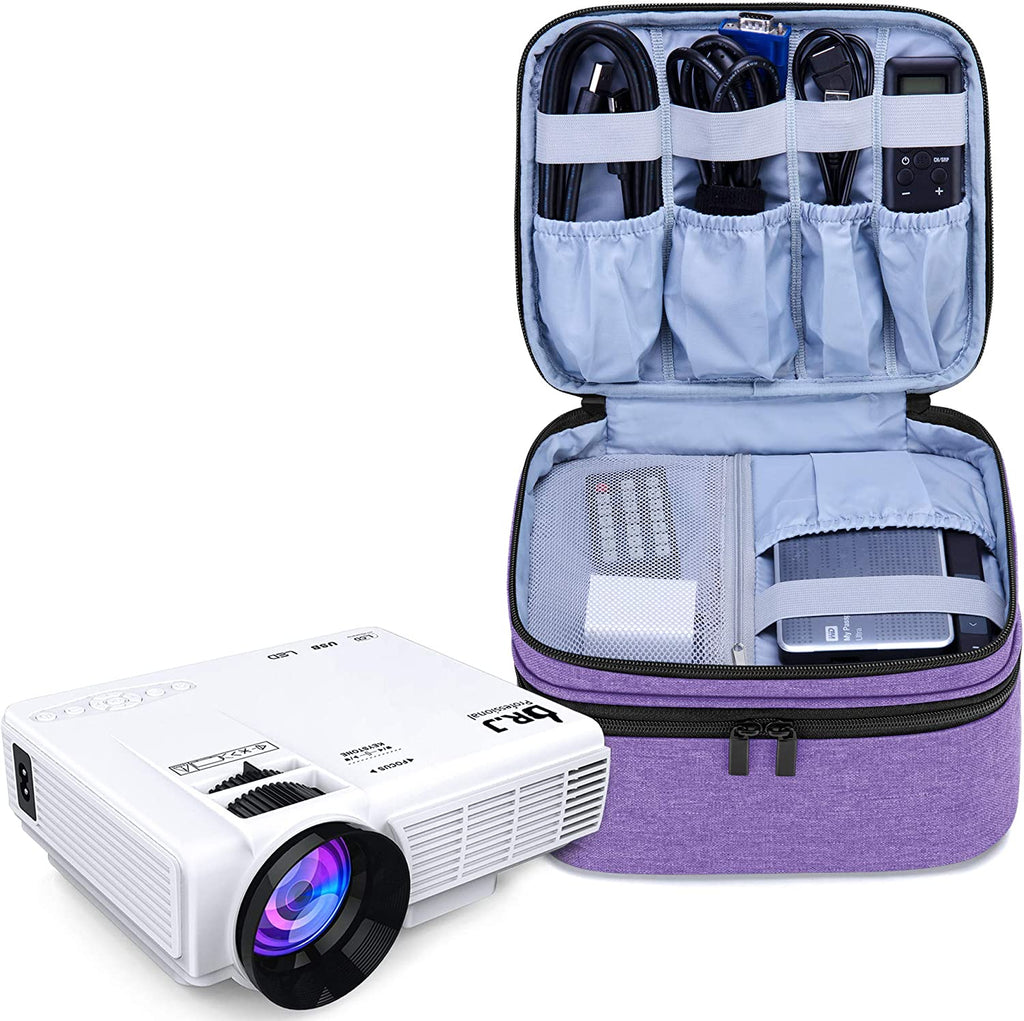 Carrying Bag Compatible with DR.J Mini Projector, Portable Case for Mini Projector and Accessories, Purple - ElectronicsAreFun