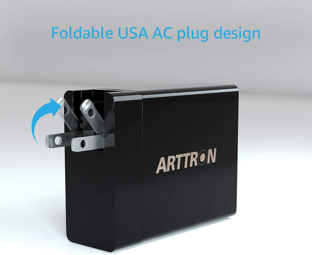 USB Wall Charger Adapter, 40W 6 - Port Foldable Wall Plug Multiport Charger for Iphone Ipad Tablets Smartphones, Home Office Use - ElectronicsAreFun