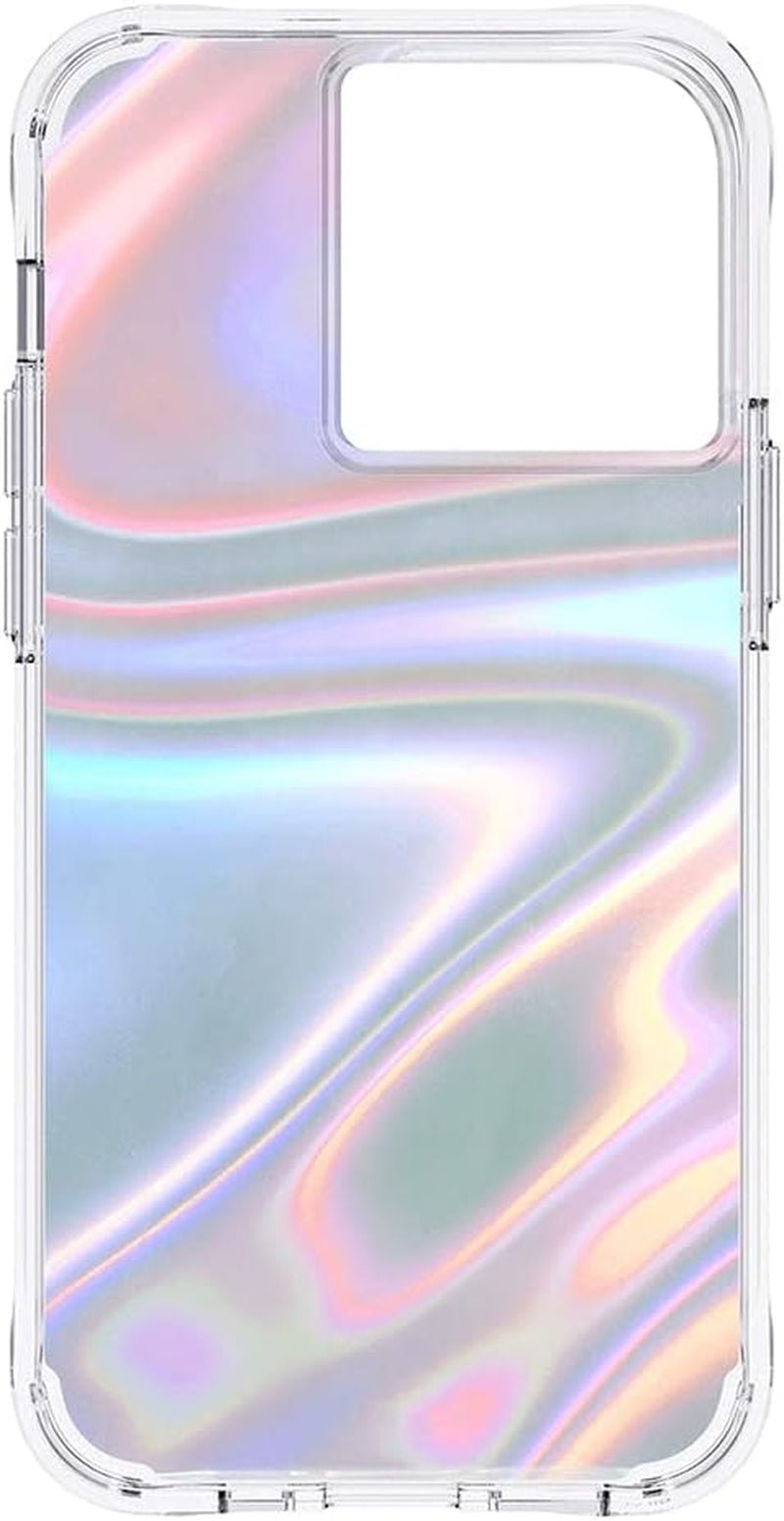 Soap Bubble Iphone 13 Pro Case [10Ft Drop Protection] [Wireless Charging Compatible] Luxury Cover for Iphone 13 Pro 6.1" - Iridescent Swirl Effect. Anti - Scratch, Shock Absorbing - Iridescent - ElectronicsAreFun
