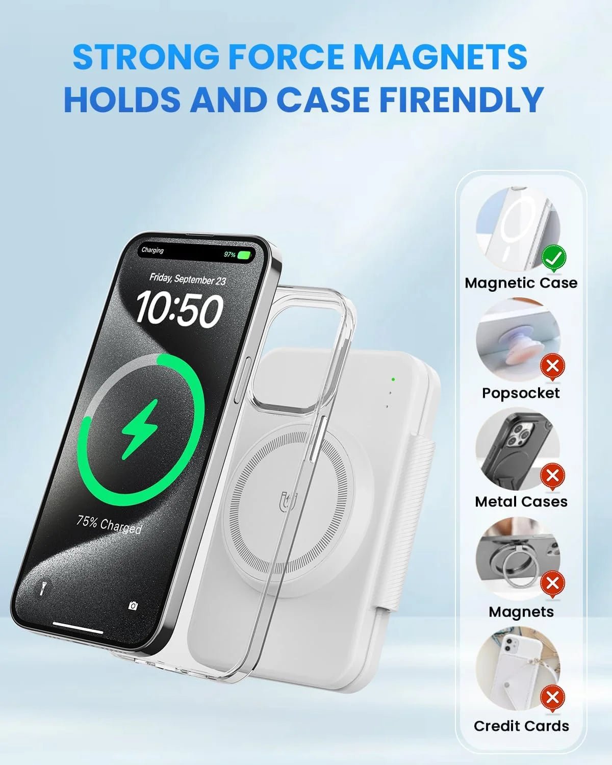 Wireless Charging Station Stand, 3 in 1 Magnetic Charger Stand for Iphone 15/14/13, Foldable Travel Charger Dock for Airpods Pro/3/2, Watch 2 - 9/Se/Ultra - ElectronicsAreFun