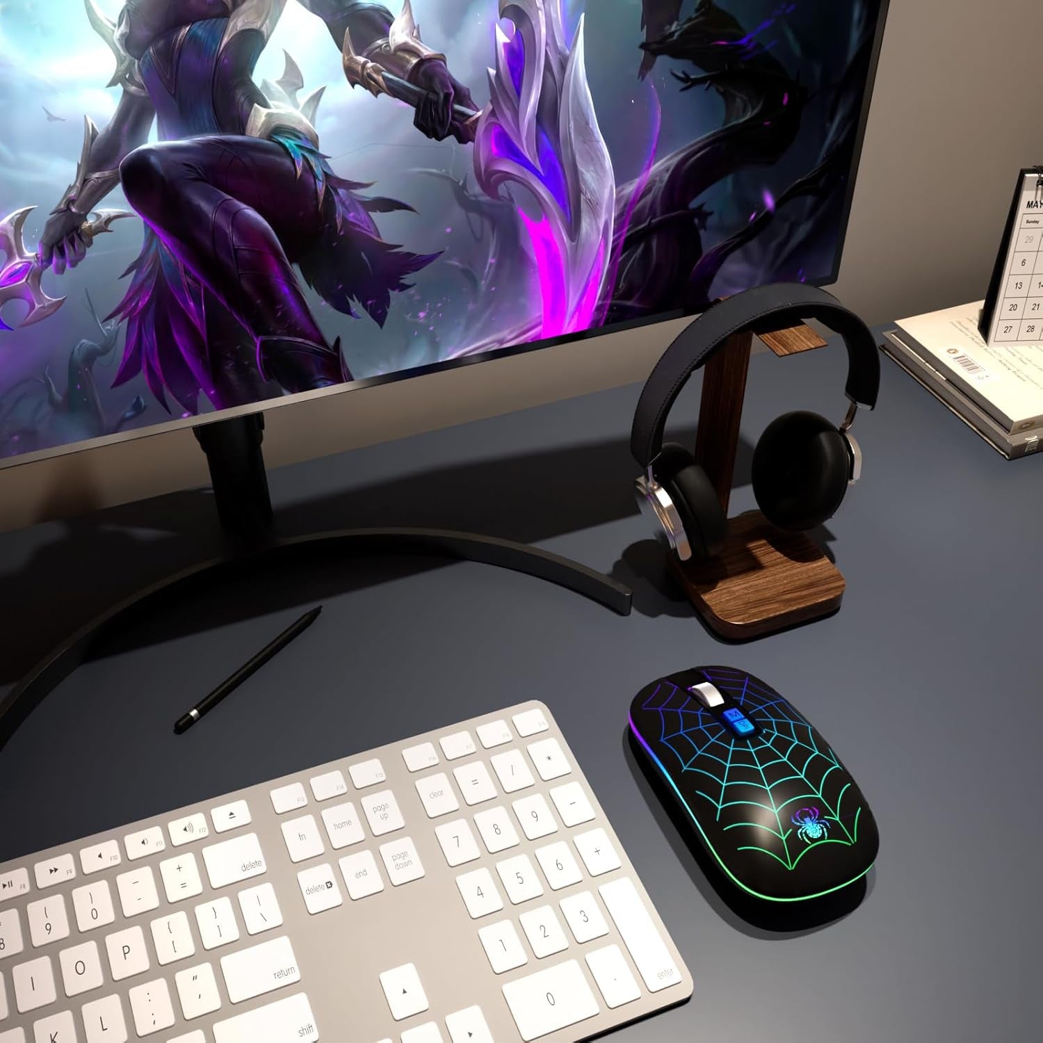 Wireless Bluetooth Mouse, LED Laptop Mouse with Dual Mode (Bluetooth + USB) 2.4Ghz, Portable Cordless Slient Computer Mice for Macbook/Windows/Chromebook - Balck - ElectronicsAreFun