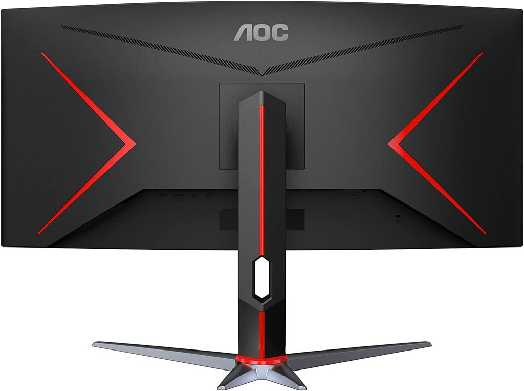 CU34G2X 34" Curved Frameless Immersive Gaming Monitor, Ultrawide QHD 3440X1440, VA Panel, 1Ms 144Hz Adaptive - Sync, Height Adjustable, 3 - Yr Zero Dead Pixels, Black/Red - ElectronicsAreFun