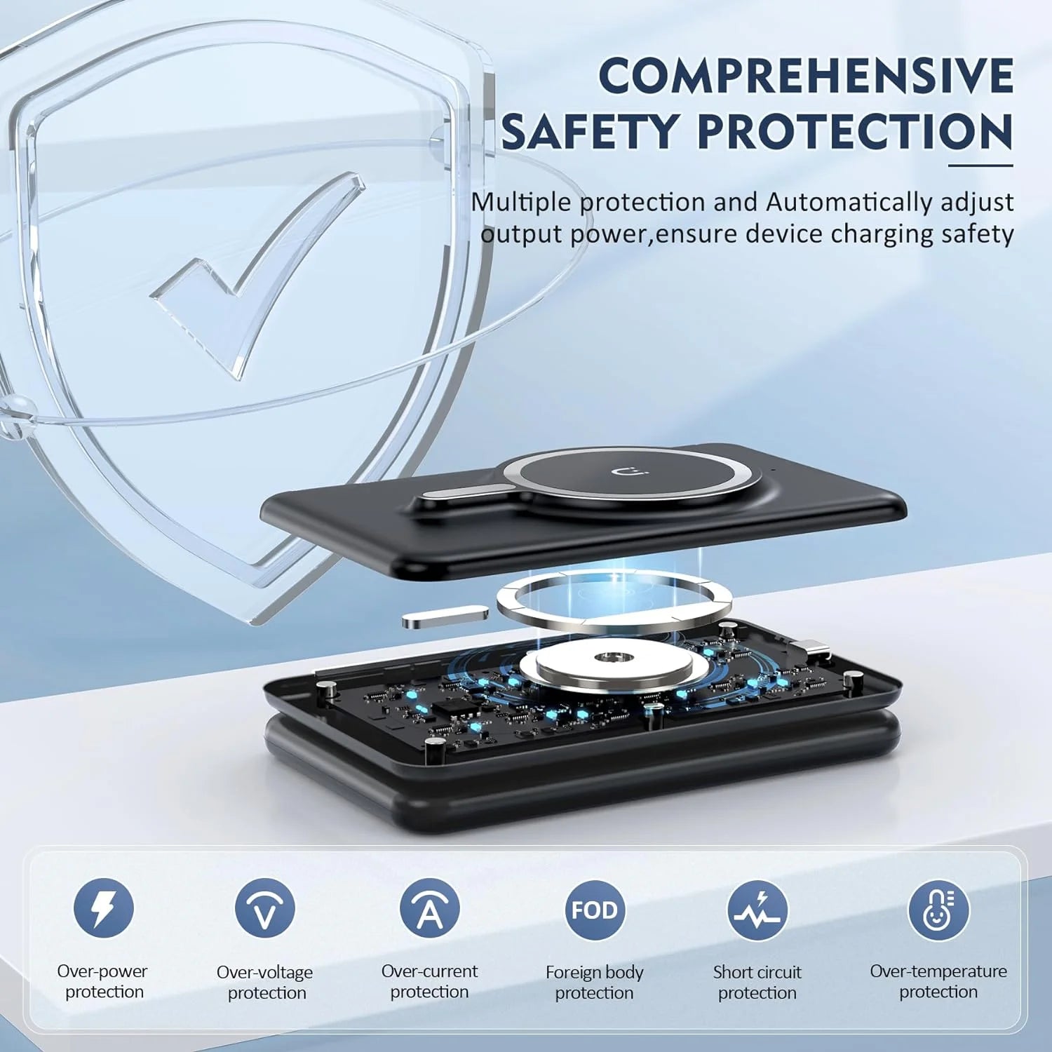 Wireless Charger for Iphione: 3 in 1 Foldable Charging Station Compatible for Iphone 15/14/13/Pro/Max& Iwatch Series& Airpods 3/2/Pro, Black - ElectronicsAreFun