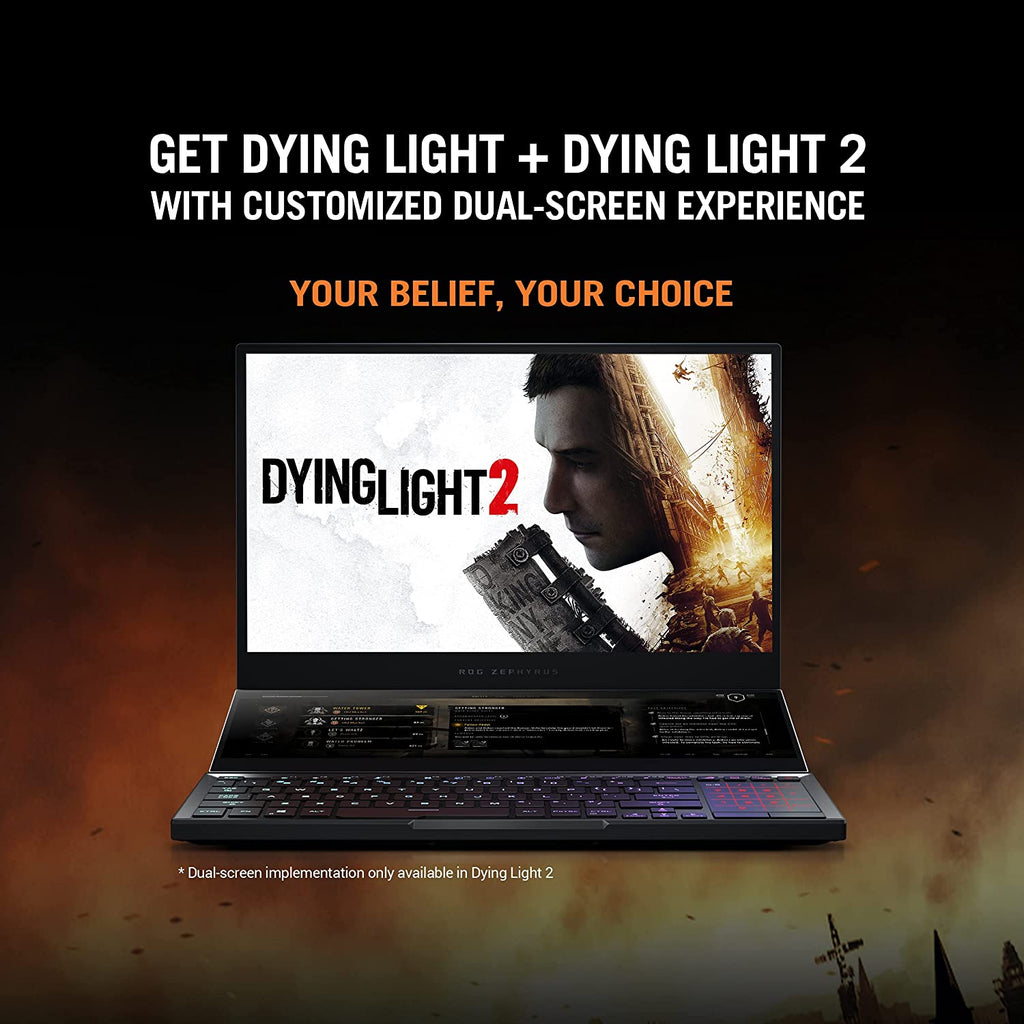 ROG Zephyrus Duo SE 15 Gaming Laptop, 15.6” 300Hz IPS Type FHD Display, NVIDIA Geforce RTX 3060, AMD Ryzen 9 5980HX, 16GB DDR4, 1TB Pcie SSD, Per - Key RGB Keyboard, Windows 10 Home, GX551QM - ES96 - ElectronicsAreFun