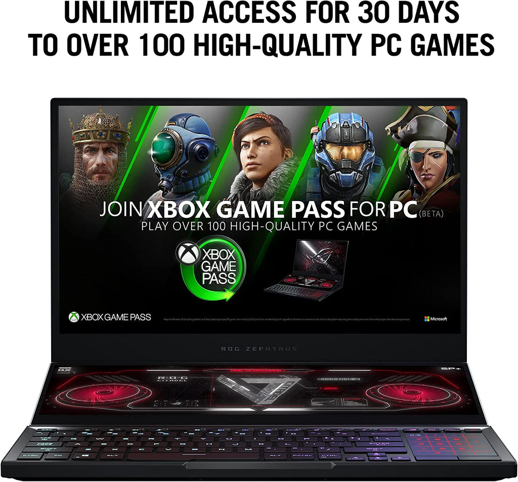 ROG Zephyrus Duo SE 15 Gaming Laptop, 15.6” 300Hz IPS Type FHD Display, NVIDIA Geforce RTX 3060, AMD Ryzen 9 5980HX, 16GB DDR4, 1TB Pcie SSD, Per - Key RGB Keyboard, Windows 10 Home, GX551QM - ES96 - ElectronicsAreFun