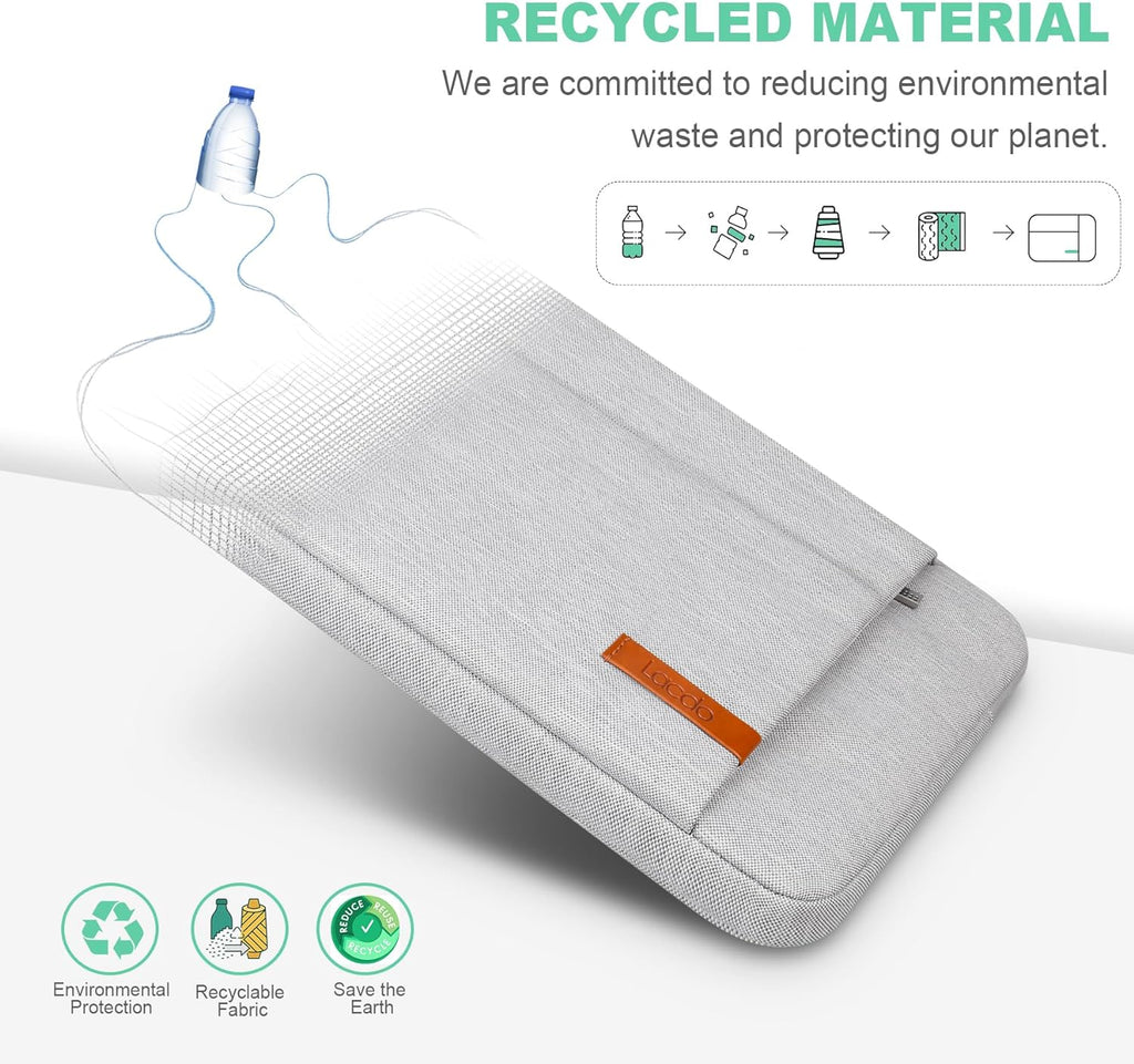 15 - 15.6 Inch Laptop Sleeve Case for Acer HP Lenovo Dell ASUS Laptop, Acer Aspire 15, HP Pavilion/Envy 15, Dell Inspiron/Latitude 15, Lenovo Ideapad 15, ASUS Zenbook 15 Computer Bag, Gray - ElectronicsAreFun