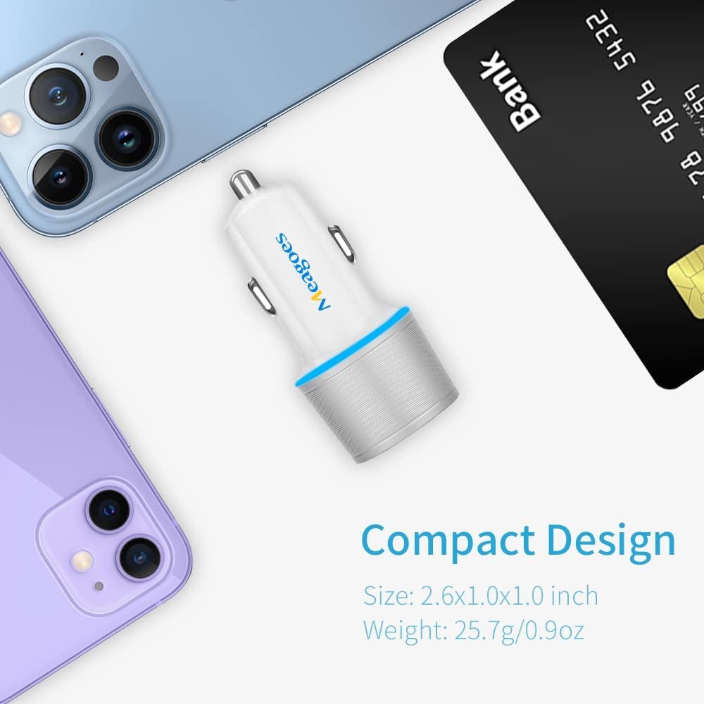 Fast USB C Car Charger, 20W PD Rapid Charging Adapter Compatible for Apple Iphone 14 Pro Max/14 Pro/14 Plus/14/13/12/Mini/11/Xs/Xr/X/8 Plus/Se 3 - 3.3Ft Mfi Certified Type C to Lightning Cable - ElectronicsAreFun