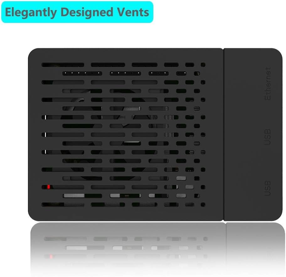 Case for Raspberry Pi 4, ABS Pi 4 Case with Cooling Fan, Pi 4 Heatsink, Simple Removable Top Cover for Pi 4 Model B/ 4B - ElectronicsAreFun