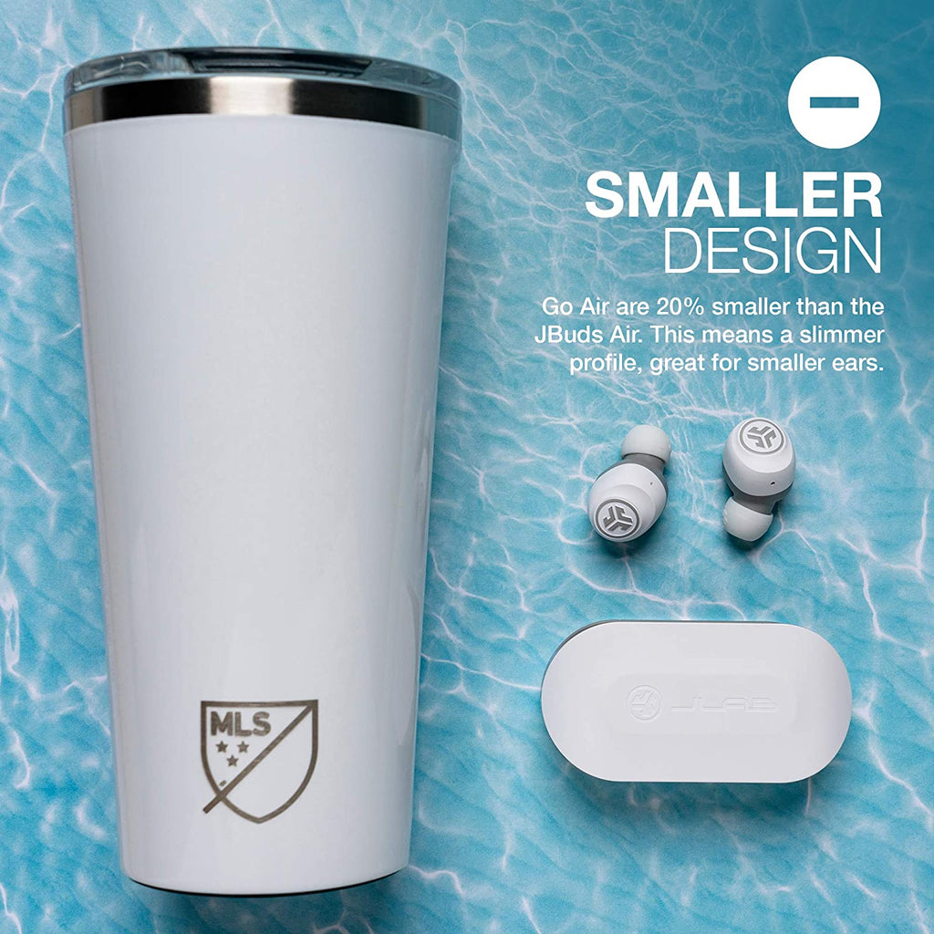 Go Air True Wireless Bluetooth Earbuds + Charging Case, Dual Connect, IP44 Sweat Resistance, Bluetooth 5.0 Connection, 3 EQ Sound Settings Signature, Balanced, Bass Boost (White) - ElectronicsAreFun