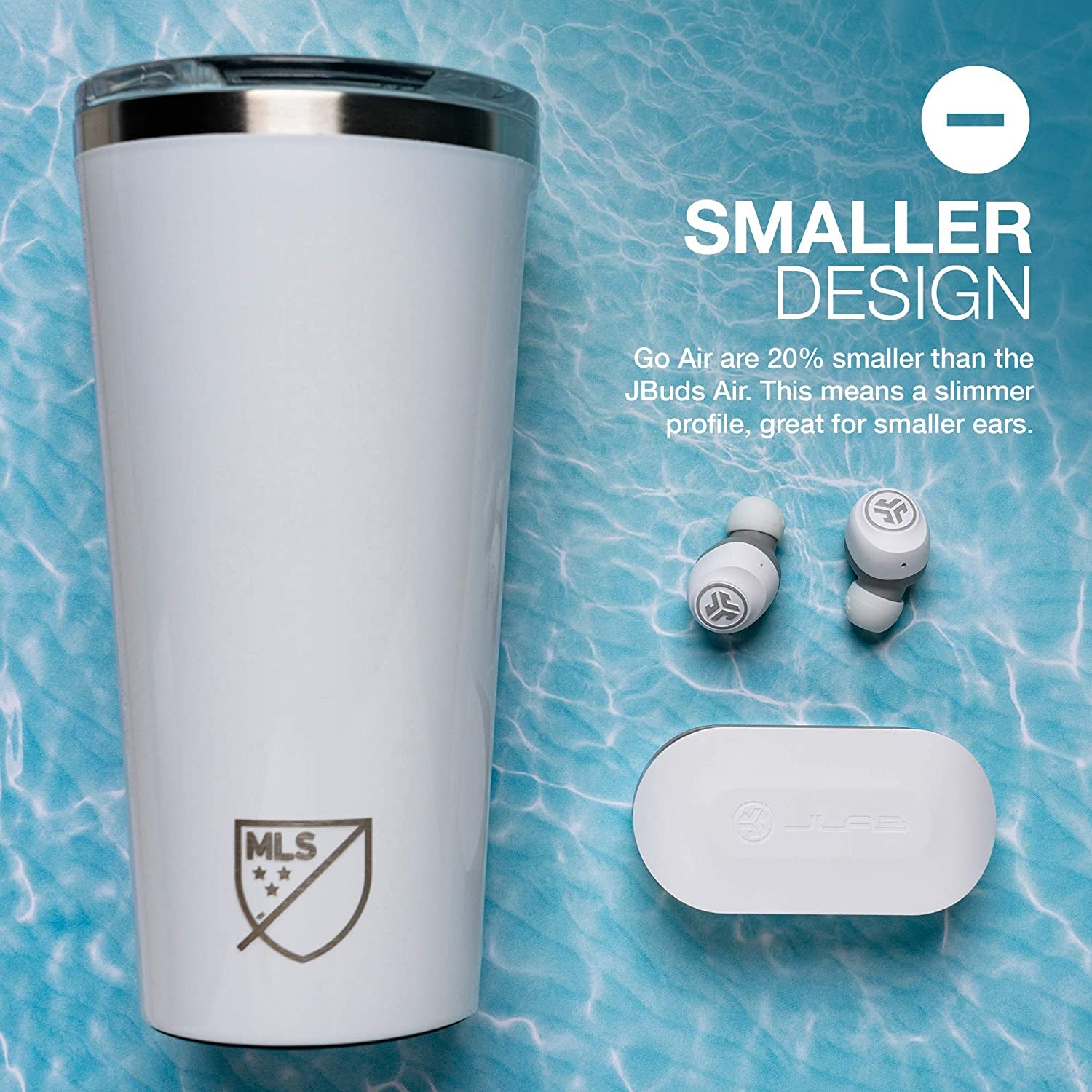 Go Air True Wireless Bluetooth Earbuds + Charging Case, Dual Connect, IP44 Sweat Resistance, Bluetooth 5.0 Connection, 3 EQ Sound Settings Signature, Balanced, Bass Boost (White) - ElectronicsAreFun