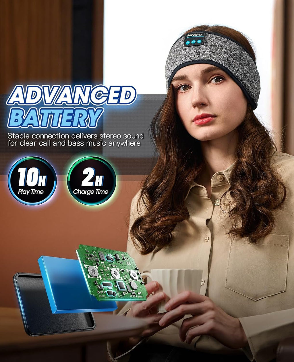 Bluetooth Sleep Headphones Headband with HD Speakers - Noise Cancelling, for Side Sleepers, Workout, Jogging, Yoga - ElectronicsAreFun