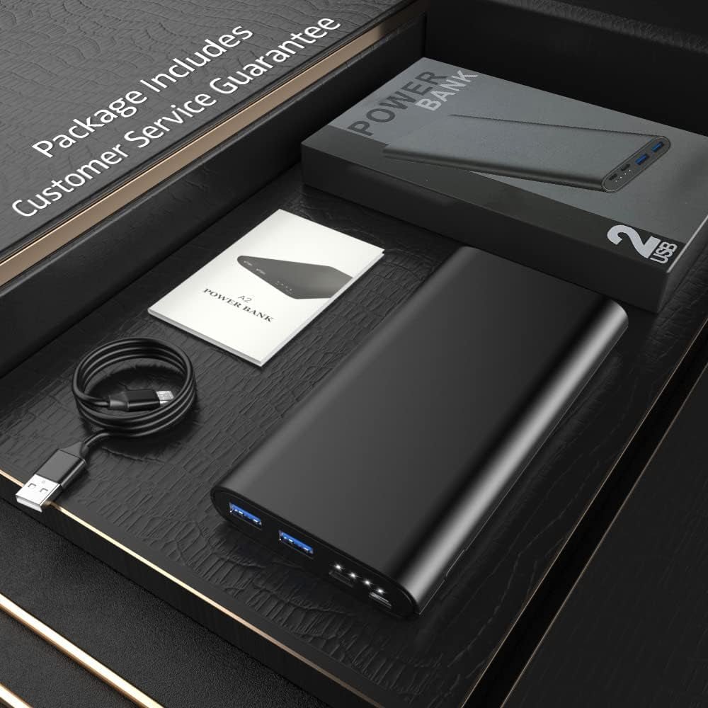 26800Mah Portable Charger Power Bank, Dual USB W/Usb - C Fast Charging Battery Pack Portable Phone Charger for Iphone 16 15 14 13 X SE 8, Ipad,Airpods,Samsung S22 S23, Google Pixel, Android Phone - ElectronicsAreFun