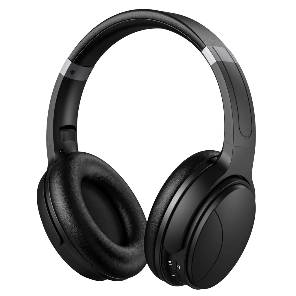 Noise Cancelling Headphones, Wireless Bluetooth Headphones, over Ear Headphones with Microphone, Black, Q8 - ElectronicsAreFun