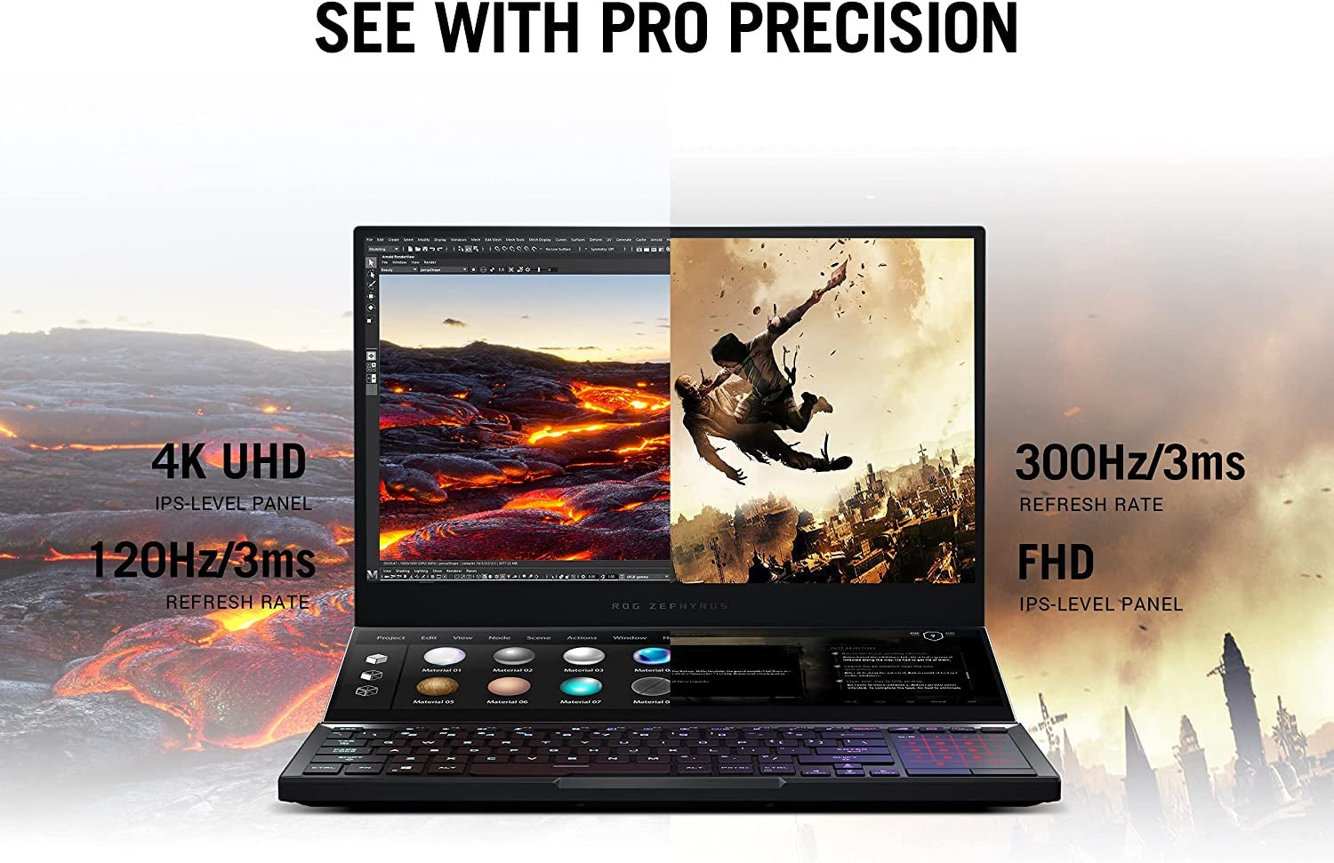 ROG Zephyrus Duo SE 15 Gaming Laptop, 15.6” 300Hz IPS Type FHD Display, NVIDIA Geforce RTX 3060, AMD Ryzen 9 5980HX, 16GB DDR4, 1TB Pcie SSD, Per - Key RGB Keyboard, Windows 10 Home, GX551QM - ES96 - ElectronicsAreFun