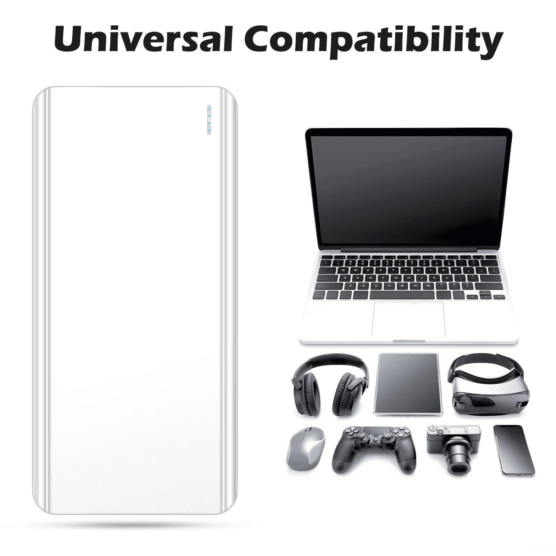 20000 Mah Portable Charger Power Bank Dual USB Battery Pack for Iphone, Ipad, Galaxy, Android, Pixel and Tablet (White) - ElectronicsAreFun