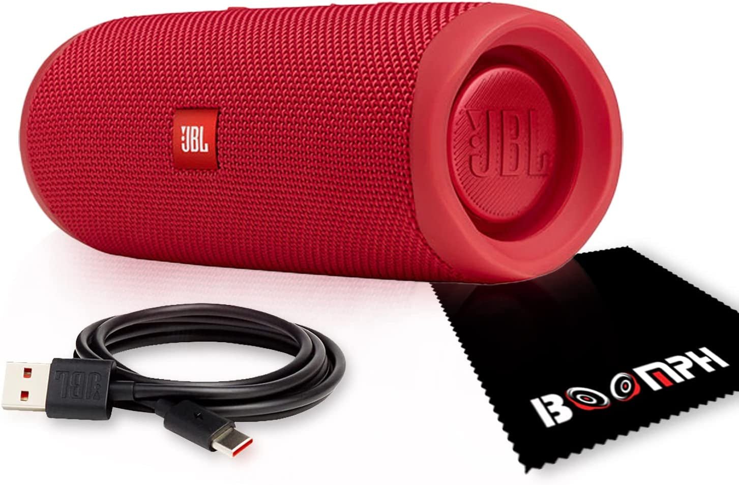 Flip 5: Portable Wireless Bluetooth Speaker, IPX7 Waterproof - Red - Boomph'S Comprehensive Ultimate Performance Cloth Solution for Your On - The - Go Sound Experience - ElectronicsAreFun