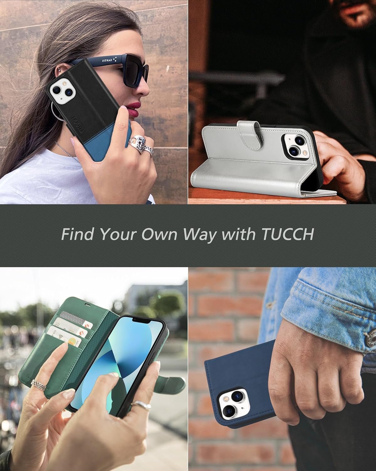 Wallet Case for Iphone 13 6.1 - Inch 5G, [RFID Blocking] Card Slots Holder Stand [Shockproof TPU Interior Case] PU Leather Magnetic Protective Flip Cover Compatible with Iphone 13 6.1" 2021, Red - ElectronicsAreFun