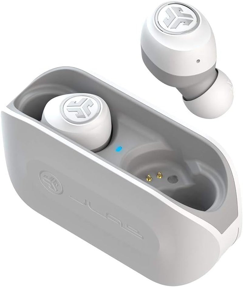 Go Air True Wireless Bluetooth Earbuds + Charging Case, Dual Connect, IP44 Sweat Resistance, Bluetooth 5.0 Connection, 3 EQ Sound Settings Signature, Balanced, Bass Boost (White) - ElectronicsAreFun